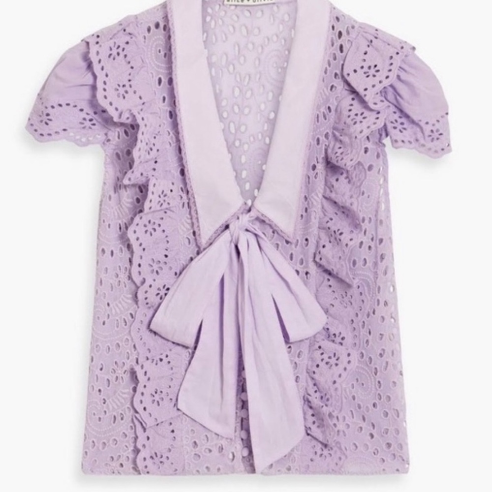 Alice + Olivia Delisa Bow Front
Eyelet‎ Blouse